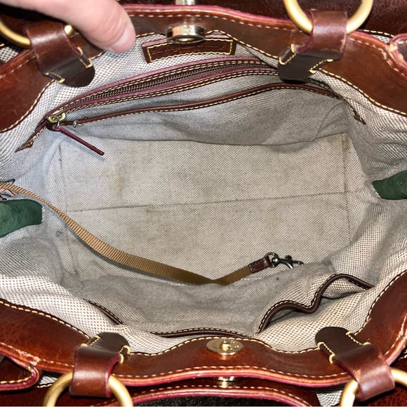 Pre Loved Dooney & Bourke Brown Leather Handbag - Picture 4 of 16